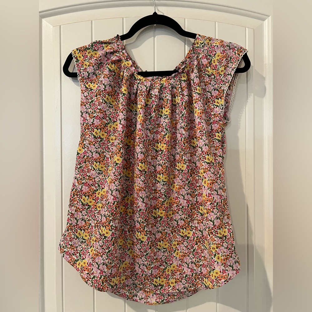 LC Lauren Conrad Multicolor Floral Blouse